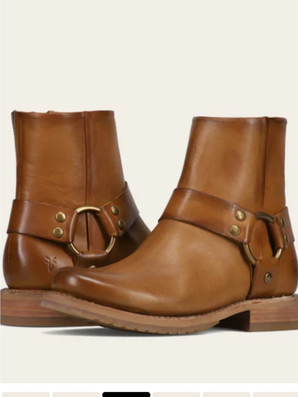 Frye Cognac Leather Harness Ankle Boot - Picture 2 of 2